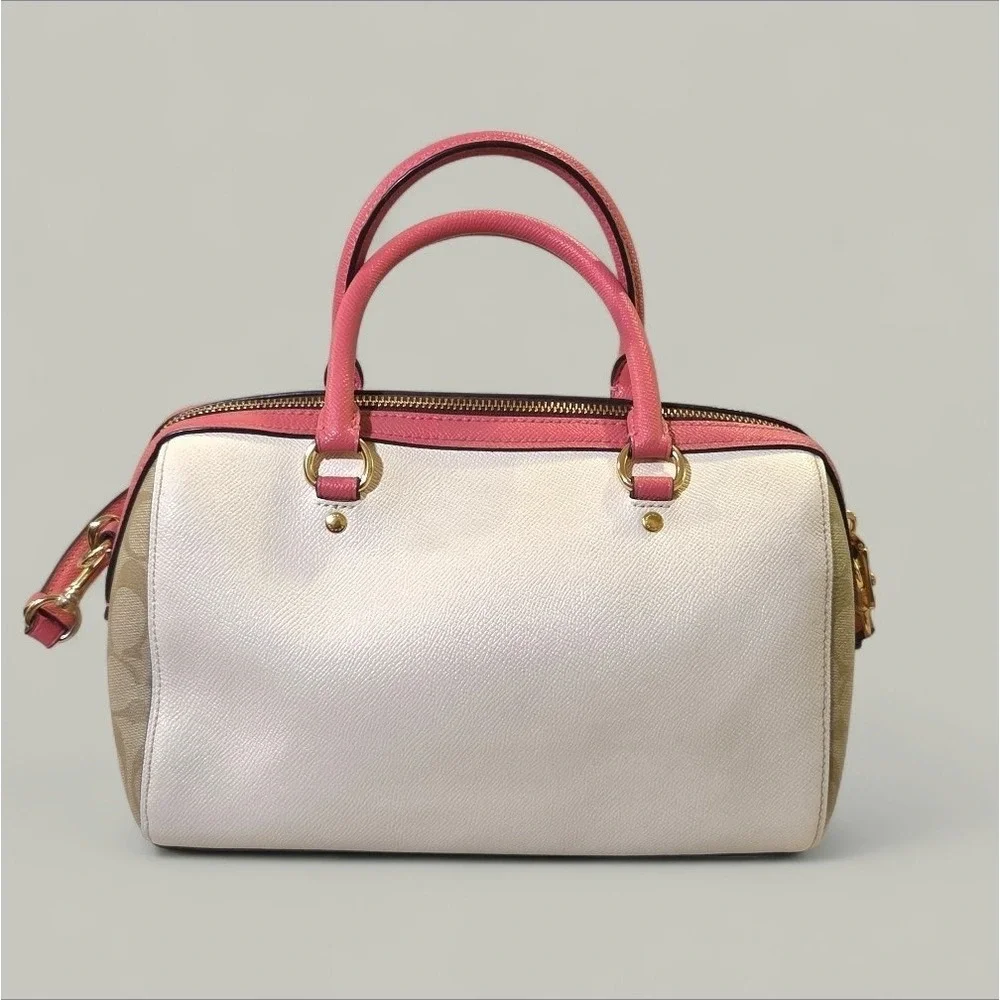 Coach Rowan Confetti Pink Mango‎ Satchel HTF